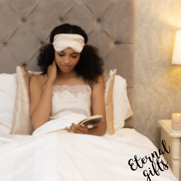 Luxury Silk Sleep Set, Ivory, White Jasmine & Sandalwood 'Intimate Moments' By Jane Darcy