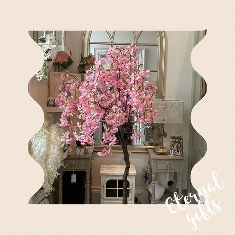 Large Weeping Pink Blossom Tree with Lights 1.6m