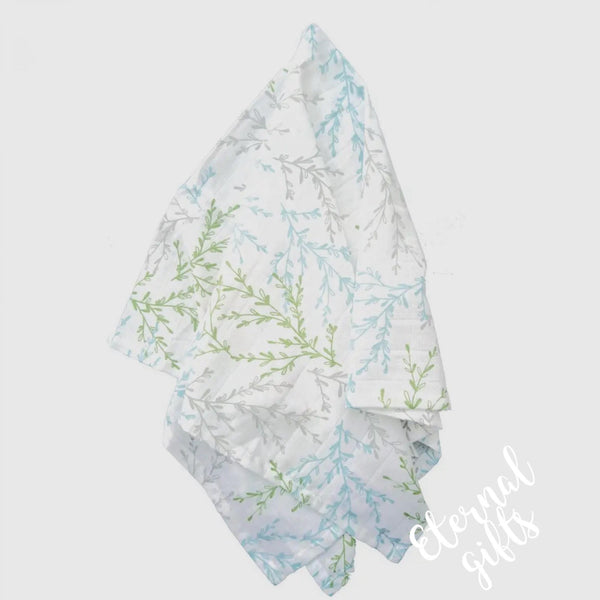 Organic Muslin Swaddle Blanket Springtime by Summerville Organics