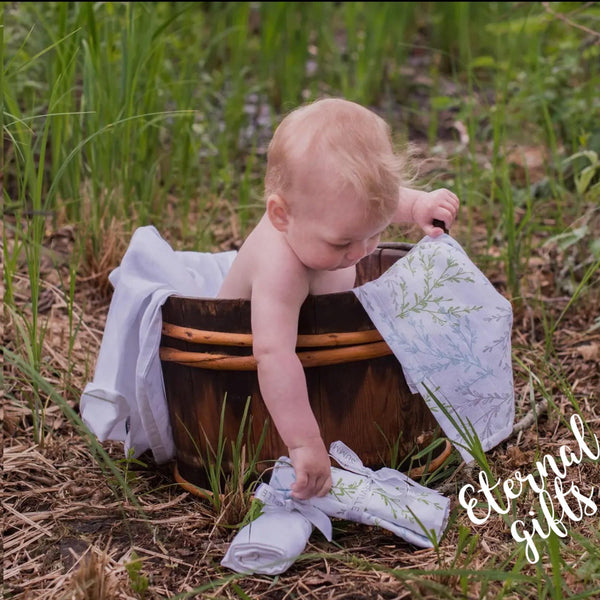 Organic Muslin Swaddle Blanket Springtime by Summerville Organics