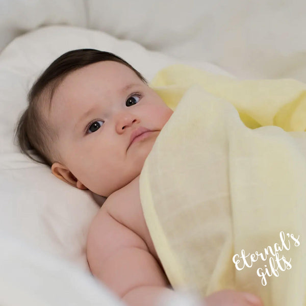 Organic Muslin Swaddle Blanket Yellow by Summerville Organics