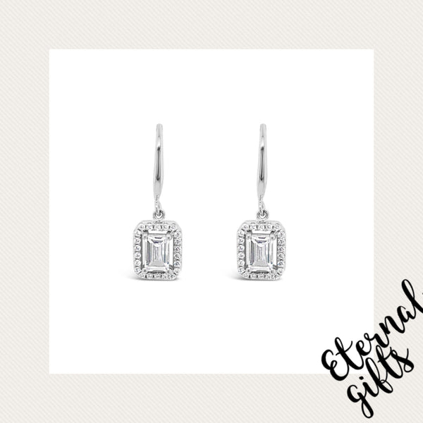 Sterling Silver Layered Square and Round Stones Neckpiece (SN115SL) -Absolute Jewellery
