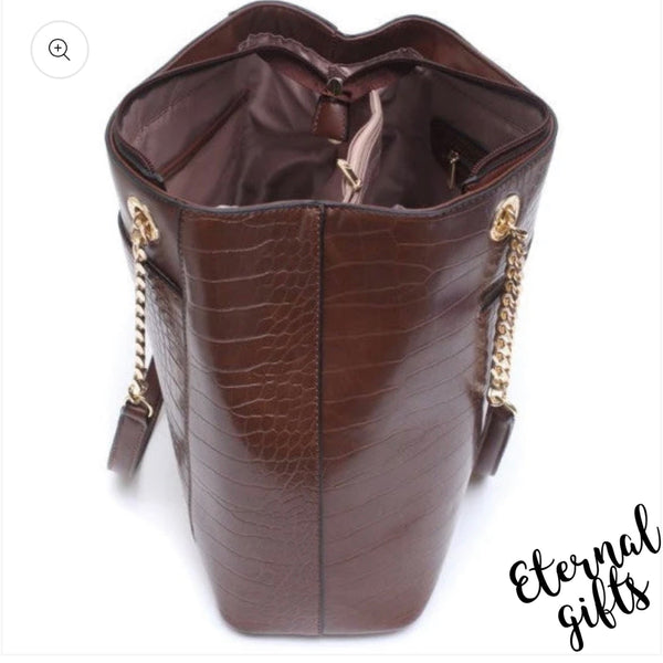 The Eleanore Tote in Coffee - Bessie London