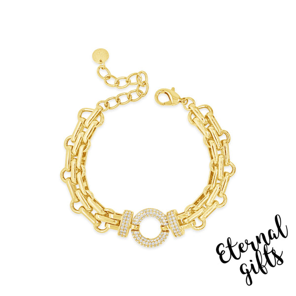 Chunky Statement Gold Necklace by Absolute Jewellery N2201GL