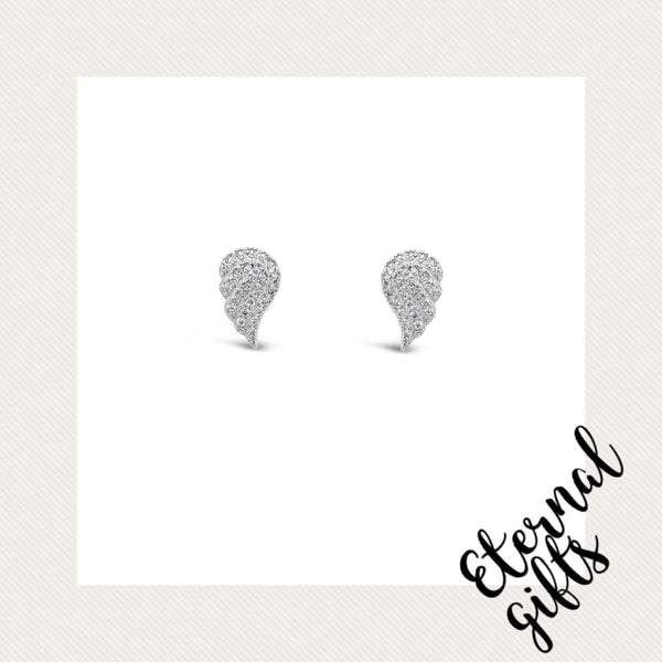 Sterling Silver Angel Wings Earrings (SE112SL)- Absolute Jewellery