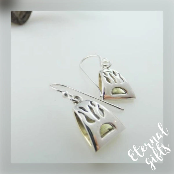 Lughnasa Earrings, Sterling Silver Sun Earrings, Elemental Jewellery by Banshee Silver