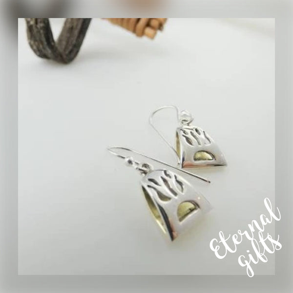 Lughnasa Earrings, Sterling Silver Sun Earrings, Elemental Jewellery by Banshee Silver