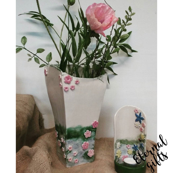 Pink Vase Burren Collection ( Large) Creative Clay