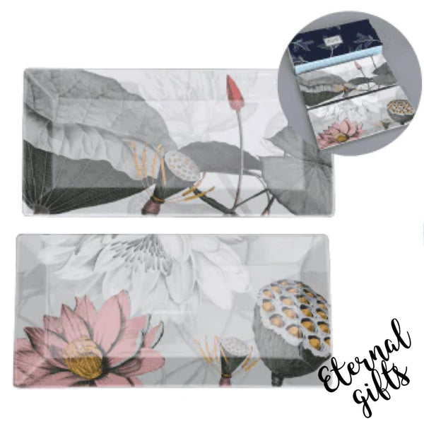 Natures Bloom set of 2 Platters - Mindy Brownes Interiors