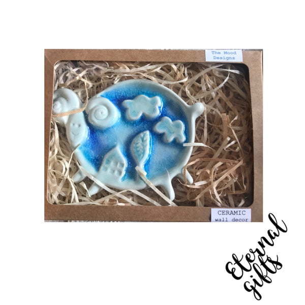 Sheep Ceramic Wall Piece (Boxed) -The Mood Design Studios