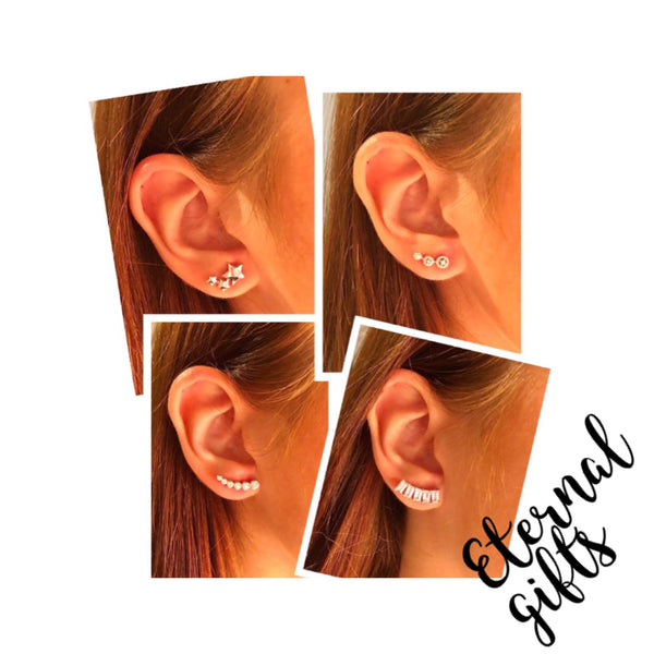 Sterling Silver Climbing/Crawler Earrings SE189SL Absolute Jewellery