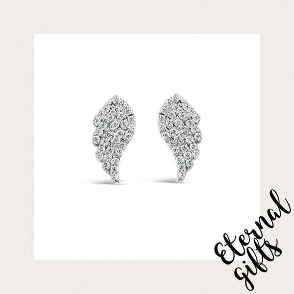 Sterling Silver Angel Wings Earrings (SE119SL)-Absolute Jewellery