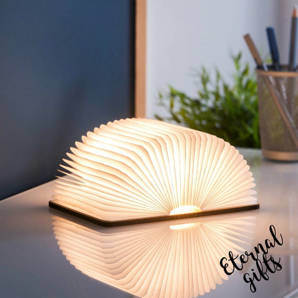 Natural Wood Smart Book Light Walnut by Gingko Design