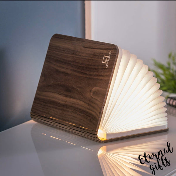 Natural Wood Smart Book Light Walnut by Gingko Design