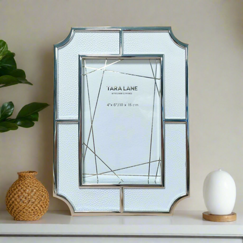 The Mila Photo Frame Faux leather 4” X 6”