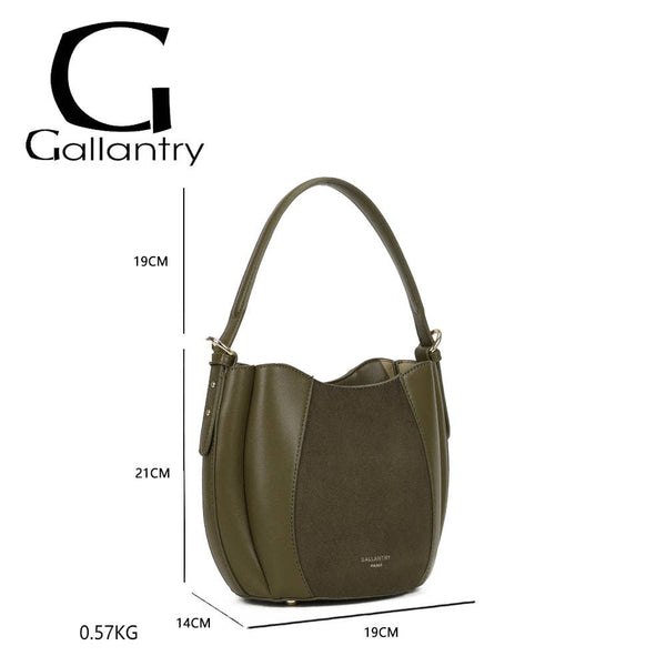 La Cléone Women's handbag with shoulder strap in Dark Green