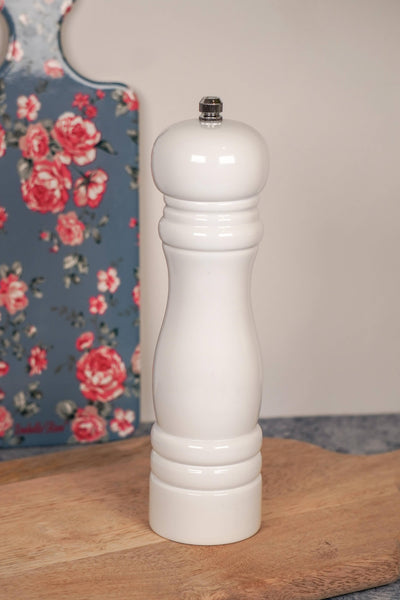 Salt or pepper grinder 21,5 cm in white color Isabelle Rose