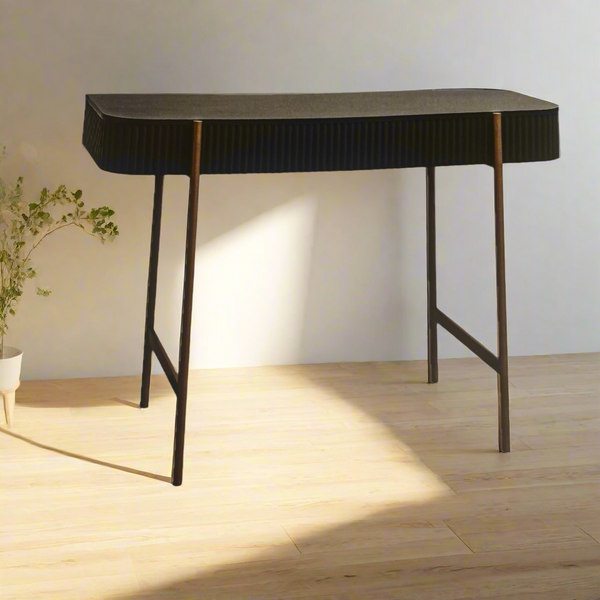 Black and Brass Console Table