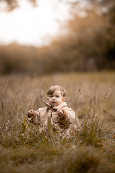 Annie & Charles® children's sheepskin reversible jumpsuit