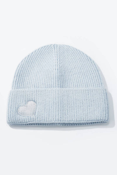 Love heart Beanie in Winter White, Blue or Grey