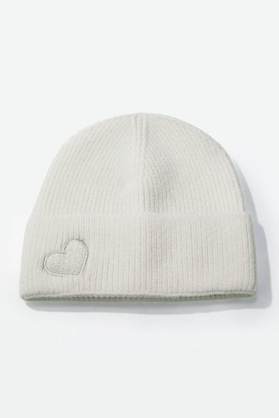 Love heart Beanie in Winter White, Blue or Grey