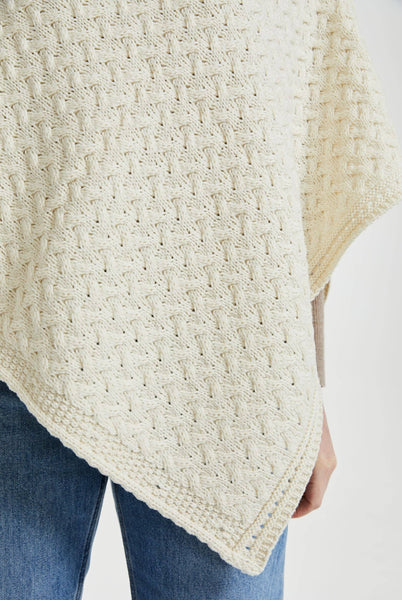Glenbeigh Aran Cape - Cream by Aran Woolen Mills