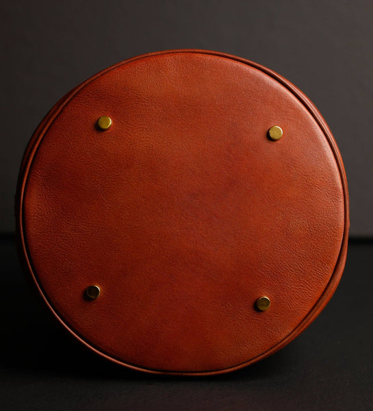 Leather Bucket Bag in Brown for Women - Light In August