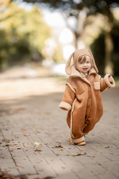 Annie & Charles® children's sheepskin reversible jumpsuit
