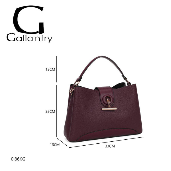 La Célénie Handbag by Gallantry Paris in Burdundy