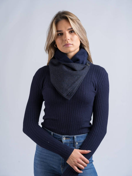 Navy Tweed Snood by Celtic Tweed by Celtic Tweed