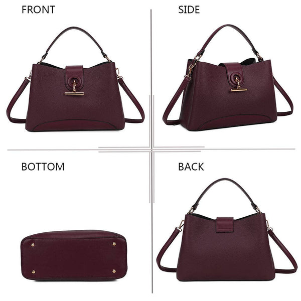 La Célénie Handbag by Gallantry Paris in Burdundy