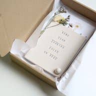 Ceramic card “Be happy” by Poca Ceramics