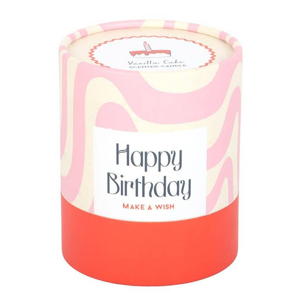 Happy Birthday Vanilla Cake Candle