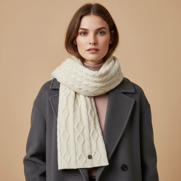 Weave Scarf in Cream