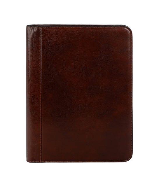 Leather A4 Documents Folder Organizer - Candide in Cognac