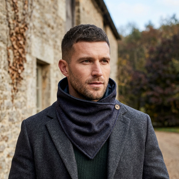 Navy Tweed Snood by Celtic Tweed by Celtic Tweed