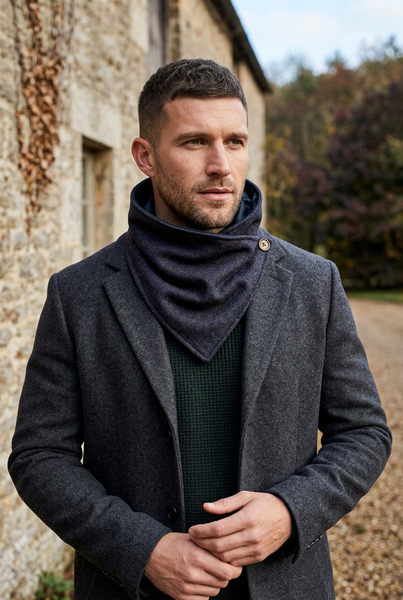 Navy Tweed Snood by Celtic Tweed by Celtic Tweed