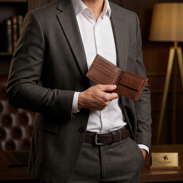 Leather Wallet and Belt Gift Set by Americanino