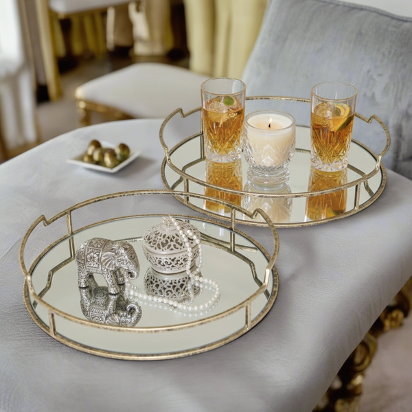 Drina Trays (set of 2) - Mindy Brownes Interiors