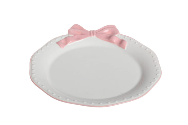 Dessert plate Ribbon Grace pink 22 cm Isabelle Rose