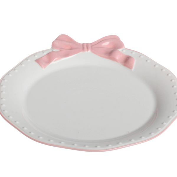 Dessert plate Ribbon Grace pink 22 cm Isabelle Rose