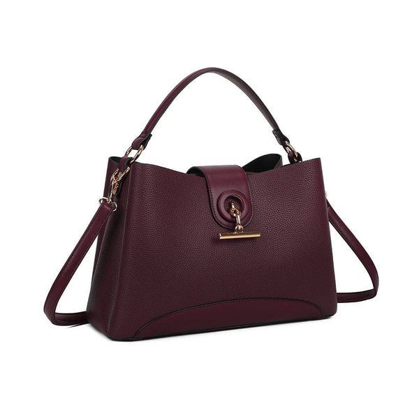 La Célénie Handbag by Gallantry Paris in Burdundy