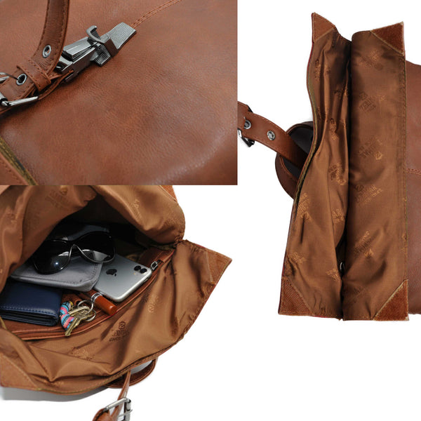 Leather Backpack in Tan by Zerimar 1942