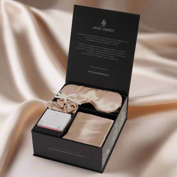 Luxury Silk Sleep Set, Champagne, French Lavender & Lovage -Just Me By Jane Darcy