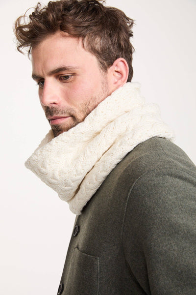 Newport Aran Cable Snood - Cream