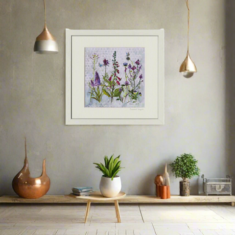 Wildflowers 'Purples' Print by Annabel Langrish