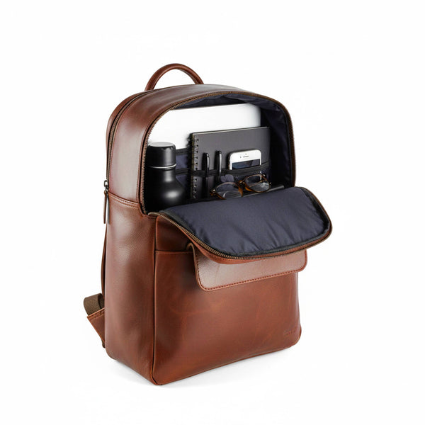Premium Leather Backpack by Zerimar 1942