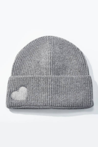 Love heart Beanie in Winter White, Blue or Grey