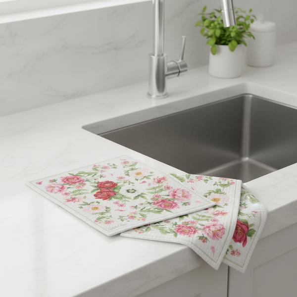 Dish cloth Peony 17x20 cm Isabelle Rose