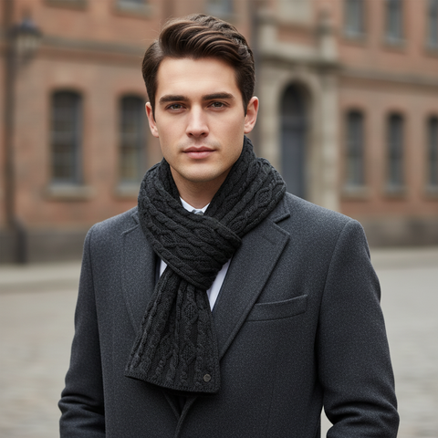 Weave Scarf in Charcoal Grey